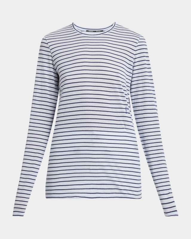 Mia Striped Jersey Long-Sleeve T-Shirt